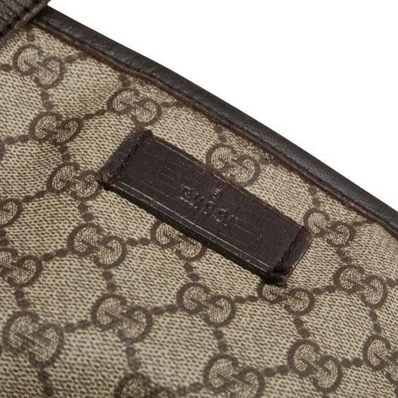 Gucci GG Supreme Tote Bag Beige Brown Leather - Picture 8 of 8